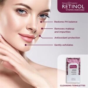 [Lot of 3] NEW Livaura Skincare Cosmetics Retinol Cleansing Wipes 60 Ct